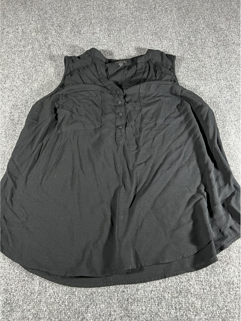 Torrid size 2 black tank top blouse womens
